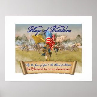 "3 Vlaggen van Vrijheid" Waardeposter Poster