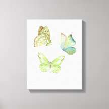 3 vlinders wanddecoratie - Ingepakt canvas