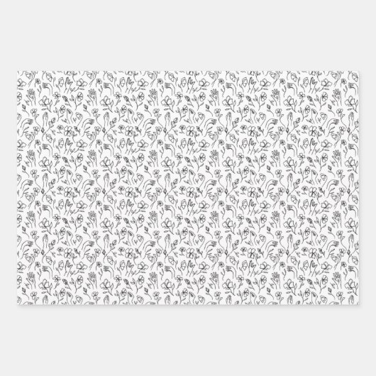 3 Vloerbladen van ASL - wit, rug en groen Inpakpapier Vel (Voorkant)