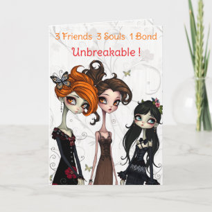 3 Vrienden Drie Zielen 1 Bond Vriendschap Verjaard Kaart