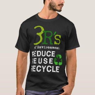 3 V's van het milieu Verminder hergebruik Recyclen T-shirt