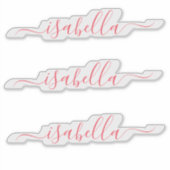 3 waterbestendige Venster Naam watermeloenscript-l Sticker (Voorkant)