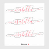 3 waterbestendige Venster Naam watermeloenscript-l Sticker (Vel)