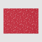 3 Weefselvellen, Naam op Rode & Witte Sterren Patr Tissuepapier (Voorkant)