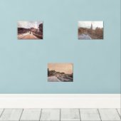 3 Wegen Waterverf Print Set (Houten vloer)