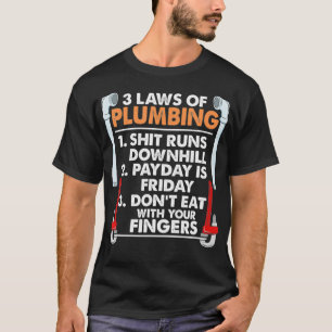 3 wetten van sanitair ik grappige loodgieter pipef t-shirt