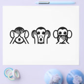 3 Wijze Apen Emoji Flyer (Enkel)