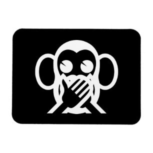 3 Wijze Apen Iwazaru 言わざる Spreek GEEN Kwaad Emoji Magneet