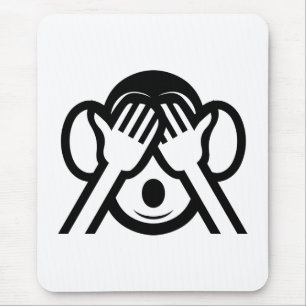 3 Wijze Apen Mizaru 見ざる Zie GEEN Kwaad Emoji Muismat