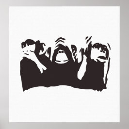 3 wijze apen! poster