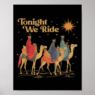 3 wijze Mannen vanavond rijden we kerst Poster