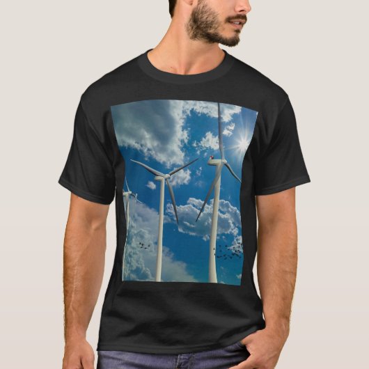 3 windturbines t-shirt (Voorkant)