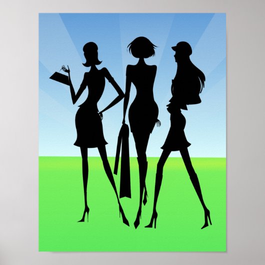 3 Winkelvrouwen vrienden Poster (Voorkant)