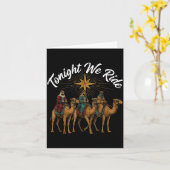 3 Wise Men Tonight We Ride Christmas  Kaart (Gele Bloem)