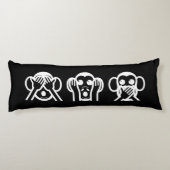 3 Wise Monkeys Emoji Body Pillow Lichaamskussen (Achterkant)