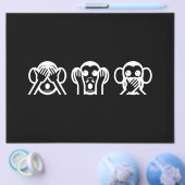 3 Wise Monkeys Emoji Flyer (Enkel)