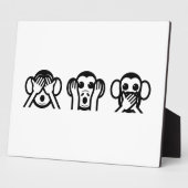 3 Wise Monkeys Emoji Fotoplaat (Zijkant)