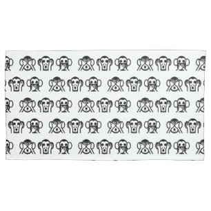 3 Wise Monkeys Emoji Kussensloop