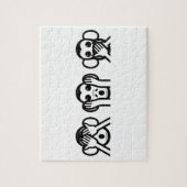 3 Wise Monkeys Emoji Legpuzzel (Verticaal)