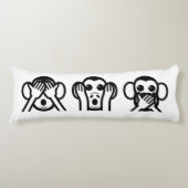 3 Wise Monkeys Emoji Lichaamskussen (Voorkant)