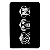 3 Wise Monkeys Emoji Magneet (Verticaal)