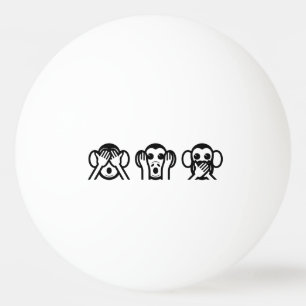 3 Wise Monkeys Emoji Pingpongballen