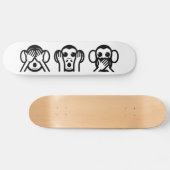 3 Wise Monkeys Emoji Skateboard (Horizontaal)