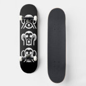 3 Wise Monkeys Emoji Skateboard (Voorkant)