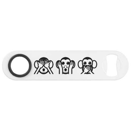 3 Wise Monkeys Emoji Speed Flessenopener (Voorkant (Horizontaal))