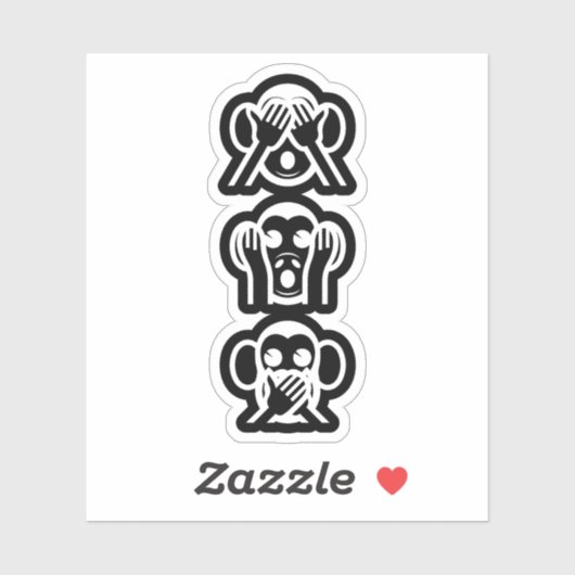 3 Wise Monkeys Emoji Sticker (Vel)