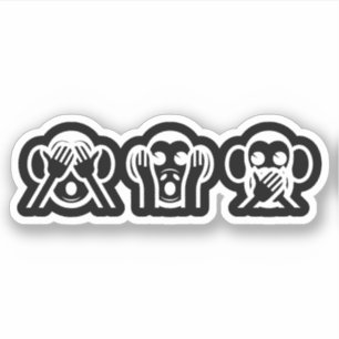 3 Wise Monkeys Emoji Sticker