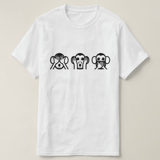 3 Wise Monkeys Emoji T-shirt (Design voorkant)