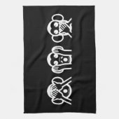 3 Wise Monkeys Emoji Theedoek (Verticaal)