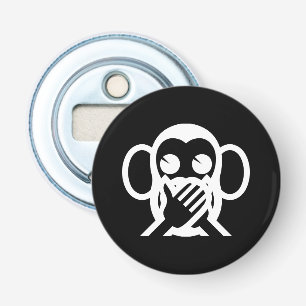 3 Wise Monkeys Iwazaru 言 ざ る Emoji Button Flesopener