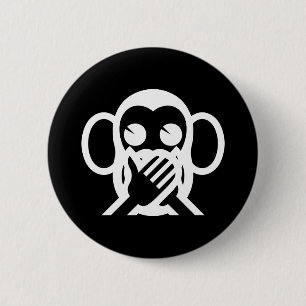 3 Wise Monkeys Iwazaru 言 ざ る Emoji Ronde Button 5,7 Cm