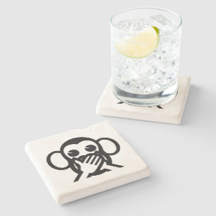 3 Wise Monkeys Iwazaru 言 ざ る Emoji Stenen Onderzetter