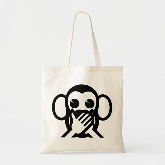 3 Wise Monkeys Iwazaru 言 ざ る Emoji Tote Bag (Voorkant)