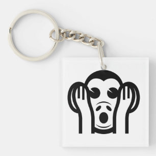3 Wise Monkeys Kikazaru 聞 ざ horen る GEEN Kwaad Emo Sleutelhanger