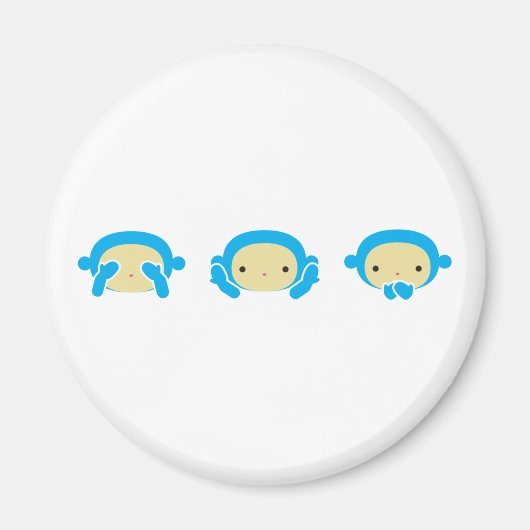 3 Wise Monkeys Magneet (Voorkant)