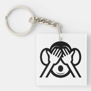 3 Wise Monkeys Mizaru 見 ざ る Zie GEEN Kwaad Emoji Sleutelhanger