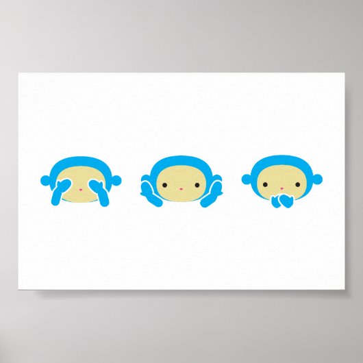 3 Wise Monkeys Poster (Voorkant)
