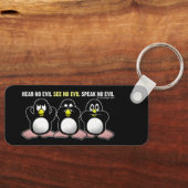3 Wise Penguins Sleutelhanger (Voorkant)