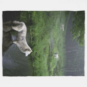 3 WOLVES FLEECE DEKEN (Voorkant (Horizontaal))