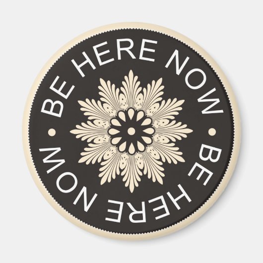 3 woord citaten ~Be Here Now~Inspirerend magneet (Voorkant)