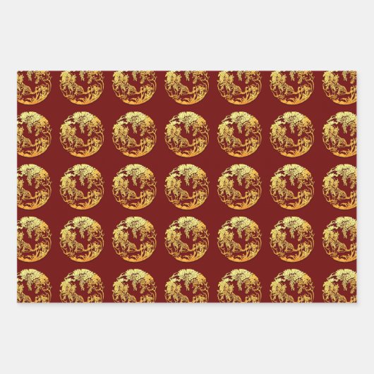 3 Wp2 Gold Chinois Papier coupé Année Choisir C (Devant 2)