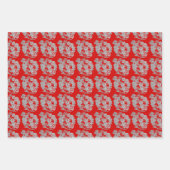 3 WP Chine papier coupé Rat avec raisin Choisir la (Devant 3)