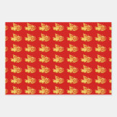 3 WP Chinese papieren rattenvruchten Kies Kleur Inpakpapier Vel (Voorkant)