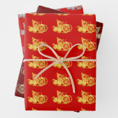 3 WP Chinois coupé en papier Rat fruits Choisir la (En situation)