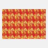 3 WP Chinois papier coupé mignon Rat grape Choisir (Devant)