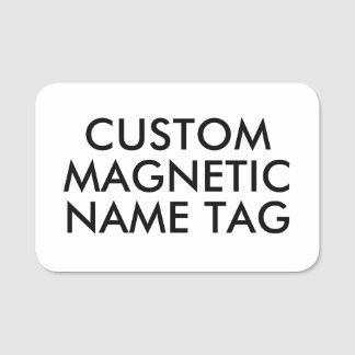 3"x2" AFGERONDE RANDEN Aangepaste Magnetische Naam Naamplaatje